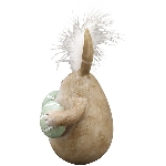 Hase Sannie, braun/mint, Polyresin, 11,5x9x17 cm