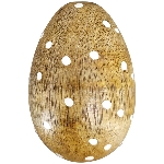 Ei im Netz Dost, natur, Holz, 4,5x4,5x7 cm