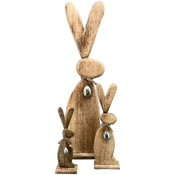 Hase Dost, natur, Holz, 13x5x42,5 cm