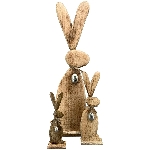 Hase Dost, natur, Holz, 13x5x42,5 cm