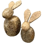 Hase Dost, natur, Holz, 6x6x10 cm