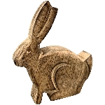 Hase Dost, natur, Holz, 10x2x12 cm