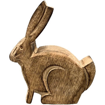 Hase Dost, natur, Holz, 10x2x12 cm