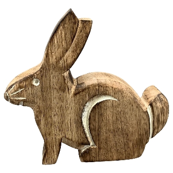 Hase Dost, natur, Holz, 12x2,5x13,5 cm