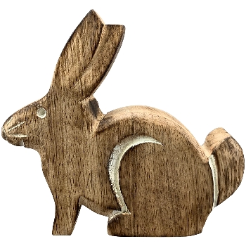 Hase Dost, natur, Holz, 12x2,5x13,5 cm