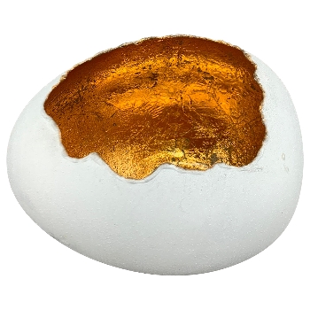 WindLicht AZA, weiß/gold, Metall, 9x7x7 cm