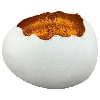 WindLicht AZA, weiß/gold, Metall, 9x7x7 cm