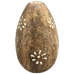 Ei im Netz Dost, natur, Holz, 4,5x4,5x7 cm