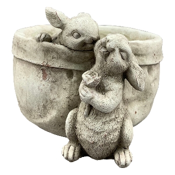 HasenTopf StoneArt, Zement, 18,5x17x13 cm