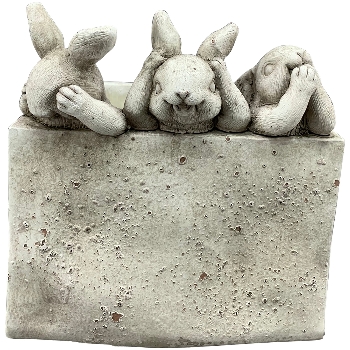 HasenTopf StoneArt, Zement, 18,5x15x18 cm