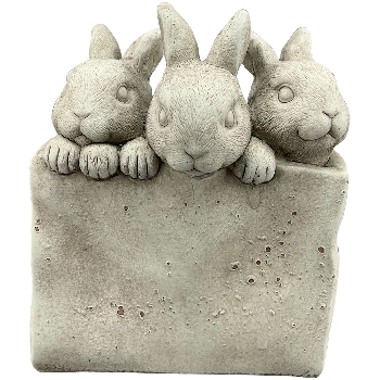 HasenTopf StoneArt, Zement, 17,5x15x21 cm