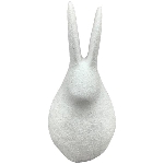 Hase Ivory, schwarz/weiß, Keramik, 9,1x8x17,2 cm