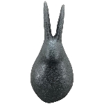 Hase Ivory, schwarz/weiß, Keramik, 9,1x8x17,2 cm