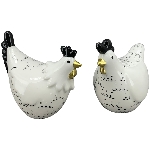 Huhn XOXO, schwarz/weiß, Porzellan, 15,6x9,2x13,3 cm