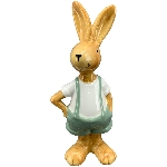 Hase SpringIvory, pink/grün/braun, Porzellan, 3,6x3,4x9,1 cm