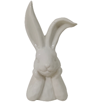 Hase Ivory, weiß, Porzellan, 8,6x6,9x16 cm