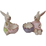 Hase mit EiHalter SpringIvory, bunt, Dolomite, 11,5x10x10 cm