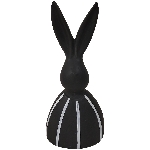 Hase XOXO, schwarz/weiß, Porzellan, 7,9x5,6x17,6 cm
