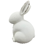 Hase MITE, weiß, Zement, 12,5x12,5x20 cm