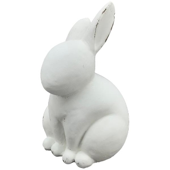 Hase MITE, weiß, Zement, 15x15x26 cm