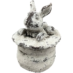 Hase Valo, creme, Polyresin, 13,5x13,5x17,5 cm