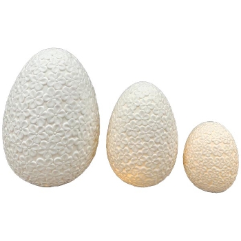 LED Ei Blanche, weiß, Porzellan, 6,8x6,8x8,1 cm