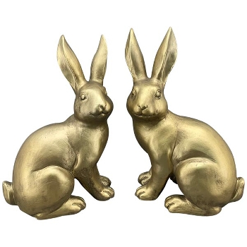 Hase Aurum, gold, Polyresin, 20x12,5x30,5 cm