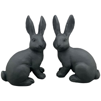 Hase ZONDA, schwarz, Polyresin, 11x6,5x15 cm