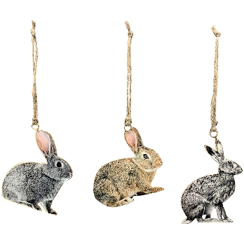 HasenHänger LesFleurs, Metall, 8,5x1x10 cm