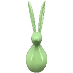 Hase EnameL, grün, Alu, 12x8,5x26 cm