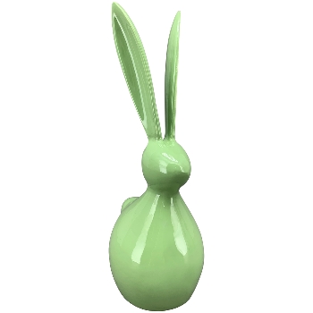 Hase EnameL, grün, Alu, 12x8,5x26 cm