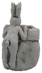 Rabbit with Plant Box Valo, grey, Cement, 13,5x15x9,5 cm