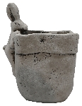 Hase mit PflanzKasten Valo, grau, Cement, 20,7x25x15,6 cm