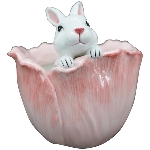 Vase Hase SpringIvory, Porzellan, 17,2x16,7x18,1 cm