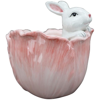 Vase Hase SpringIvory, Porzellan, 17,2x16,7x18,1 cm