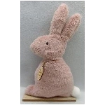 Hase RUNT, pink, Stoff/Holz, 28x7x48 cm