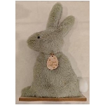 Hase RUNT, grün, Stoff/Holz, 20x7x35 cm
