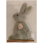 Hase RUNT, grün, Stoff/Holz, 28x7x48 cm