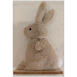 Hase RUNT, creme, Stoff/Holz, 17x6x27 cm