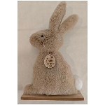 Hase RUNT, creme, Stoff/Holz, 20x7x35 cm