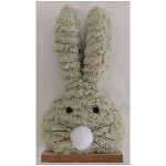 Hase RUNT, grün, Stoff/Holz, 11x5x21 cm