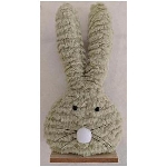 Hase RUNT, grün, Stoff/Holz, 15x5x28 cm