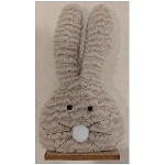 Hase RUNT, creme, Stoff/Holz, 15x5x28 cm