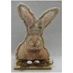 Hase RUNT, braun, Stoff/Holz, 10,5x5x17 cm