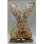 Hase RUNT, braun, Stoff/Holz, 15x5x24 cm