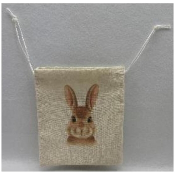 Beutel Cussin, creme/braun, Stoff, 23x0,8x19 cm