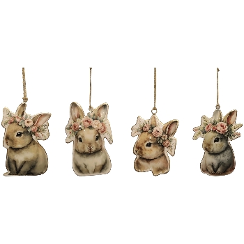 HasenHänger LesFleurs, braun, Metall, 7x0,5x11 cm, 6x0,5x10 cm