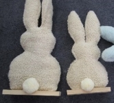 Hase Sannie, Holz/Baumwolle, 15x5x40 cm