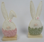 Hase Sannie, Filz/Holz, 10x4,5x23,5 cm