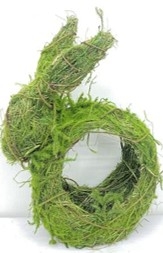 Hase Willow, grün, Rattan, 35 cm